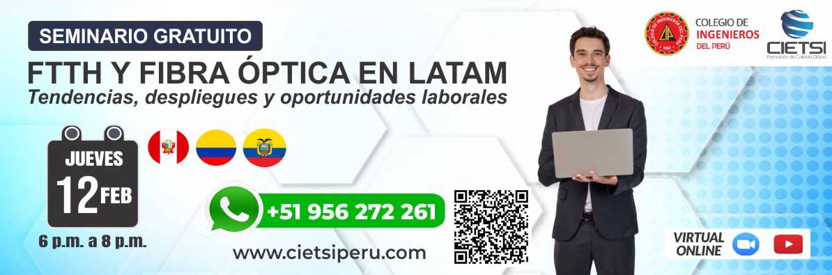 seminario gratuito ftth y fibra Optica en latam 2026